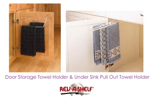 2 Hidden Towel Bars kitchen towel holder